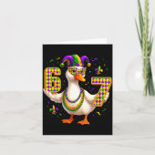 Six Seven 67 Meme Goose With Jester Hat &amp; Bead Karte (Vorderseite)