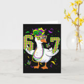 Six Seven 67 Meme Goose With Jester Hat &amp; Bead Karte (Gelbe Blume)