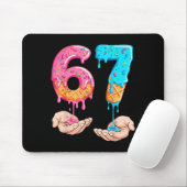 Six Seven 67 Meme Ice Cream Drip Funny Mousepad (Mit Mouse)