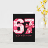 Six Seven 67 Meme Kokette Mädchen Bogen Lustig Gen Karte (Gelbe Blume)