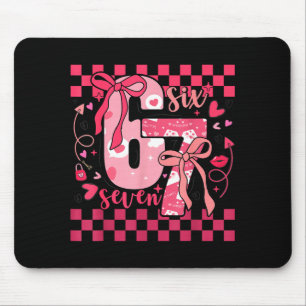 Six Seven 67 Meme Koksett Bow 6 7 Valentinstag Mousepad