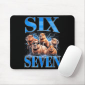 Six Seven 67 Meme Lustiges Capybara Bootleg Grafik Mousepad (Mit Mouse)