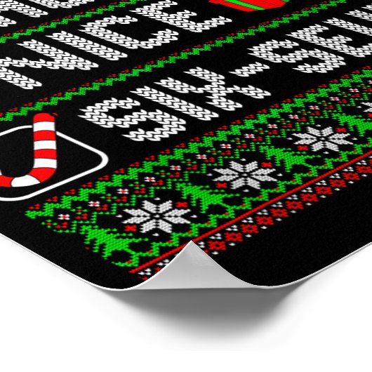 Six Seven 67 Meme Nice Naughty Christmas Pajamas M Poster (Ecke)