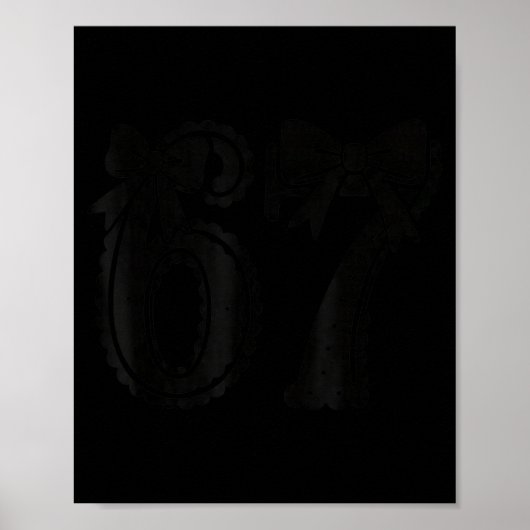 Six Seven 67 Meme Number 67 Coquette Bow Womens Gi Poster (Vorne)
