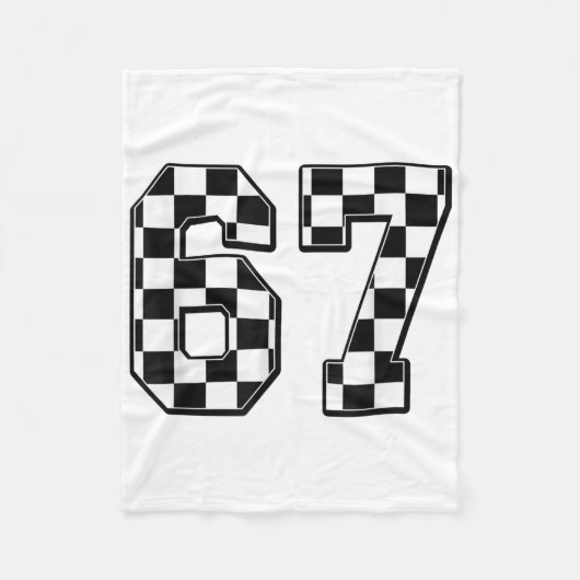 Six Seven 67 Meme Nummer 67 Fleecedecke (Vorderseite)