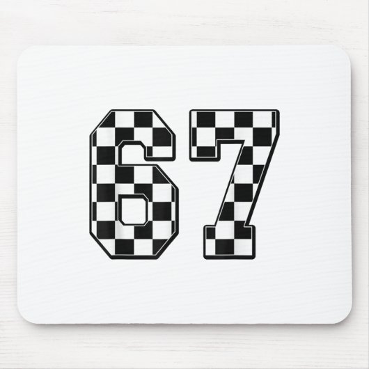 Six Seven 67 Meme Nummer 67 Mousepad (Vorne)