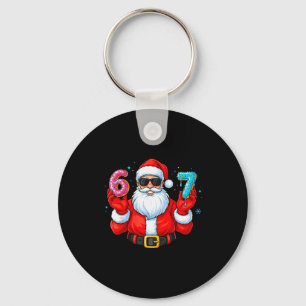 Six Seven 67 Meme Santa 67 Eiscreme-Drip Weihnacht Schlüsselanhänger
