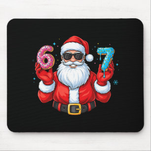 Six Seven 67 Meme Santa 67 Eiscreme tropf Weihnach Mousepad
