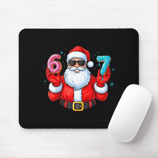 Six Seven 67 Meme Santa 67 Ice Cream Drip Christma Mousepad (Mit Mouse)
