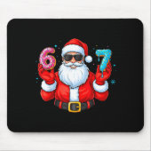 Six Seven 67 Meme Santa 67 Ice Cream Drip Christma Mousepad (Vorne)