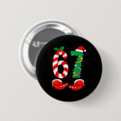 Six Seven 67 Meme Santa Christmas Holiday Funny  Button (Vorne & Hinten)