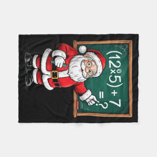 Six Seven 67 Meme Santa Math Teacher Christmas Men Fleecedecke (Vorderseite (Horizontal))