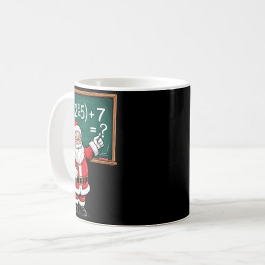 Six Seven 67 Meme Santa Math Teacher Christmas Men Kaffeetasse (Vorderseite Links)