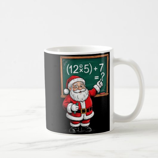 Six Seven 67 Meme Santa Math Teacher Christmas Men Kaffeetasse (Rechts)