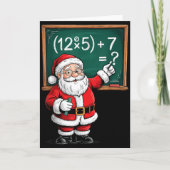 Six Seven 67 Meme Santa Math Teacher Christmas Men Karte (Vorderseite)