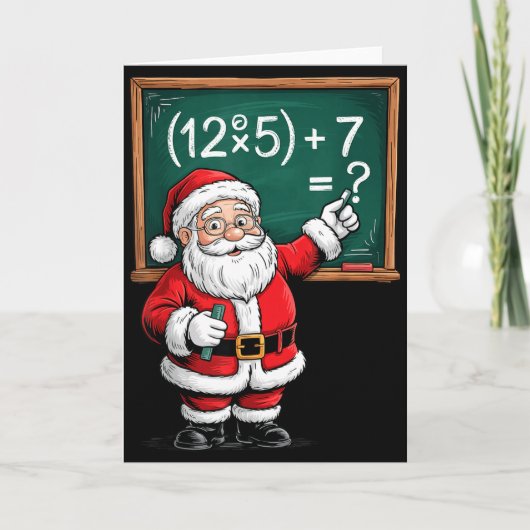 Six Seven 67 Meme Santa Math Teacher Christmas Men Karte (Vorderseite)