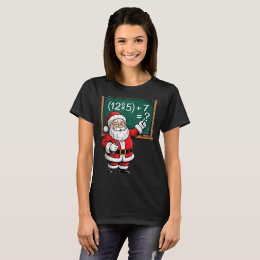 Six Seven 67 Meme Santa Math Teacher Christmas Men T-Shirt (Vorne ganz)