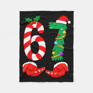 Six Seven 67 Meme Santa Weihnachten Feiertag Lusti Fleecedecke