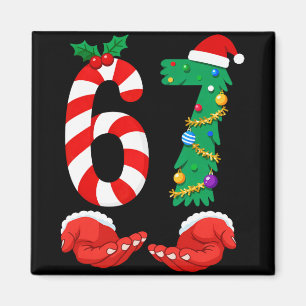 Six Seven 67 Meme Santa Weihnachten Feiertag Lusti Magnet