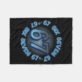 Six Seven 67 Meme Slang Trend Phrase Cool Youth Ki Fleecedecke (Vorderseite (Horizontal))