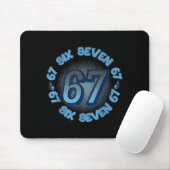 Six Seven 67 Meme Slang Trend Phrase Cool Youth Ki Mousepad (Mit Mouse)