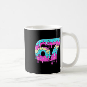 Six Seven 67 Meme Tropfende Zahl 67 Eiscreme  Kaffeetasse