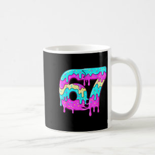 Six Seven 67 Meme tropfende Zahl 67 Eiscreme  Kaffeetasse