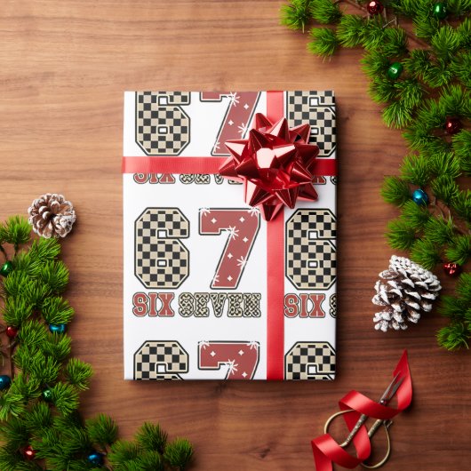 Six Seven 67 Meme Weihnachten Geschenkpapier (Feiertagsgeschenk)