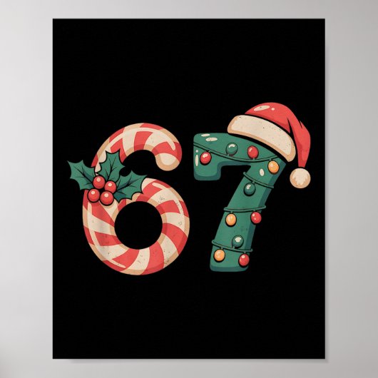 Six Seven 67 Meme Weihnachten Poster (Vorne)