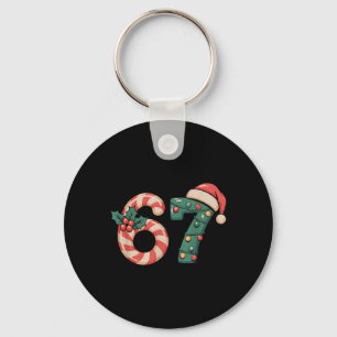 Six Seven 67 Meme Weihnachten Schlüsselanhänger