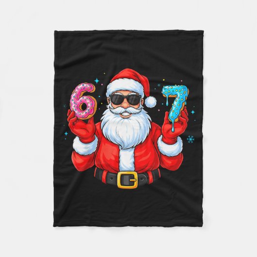 Six Seven 67 Meme Weihnachtsmann 67 Eis Drip Weihn Fleecedecke (Vorderseite)