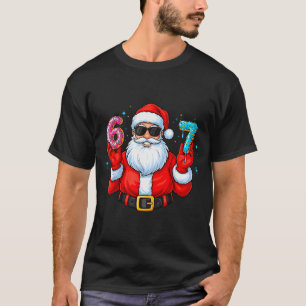 Six Seven 67 Meme Weihnachtsmann 67 Eis Drip Weihn T-Shirt