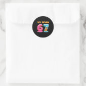 Six Seven 67 Number Meme Ice Cream Drip Gen Alpha Runder Aufkleber (Tasche)