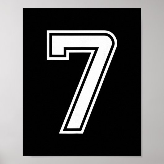 Six Seven 67 passende Nummer 7 Halloween Geburtsta Poster (Vorne)