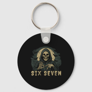 Six Seven 67 Sensenmann Halloween Skelett Hand S Schlüsselanhänger