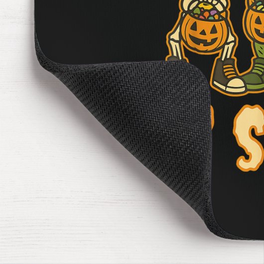Six Seven 67 Squad Skeleton Pumpkin Halloween Boys Mousepad (Ecke)