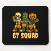 Six Seven 67 Squad Skeleton Pumpkin Halloween Boys Mousepad (Vorne)