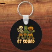 Six Seven 67 Squad Skeleton Pumpkin Halloween Boys Schlüsselanhänger (Vorderseite)