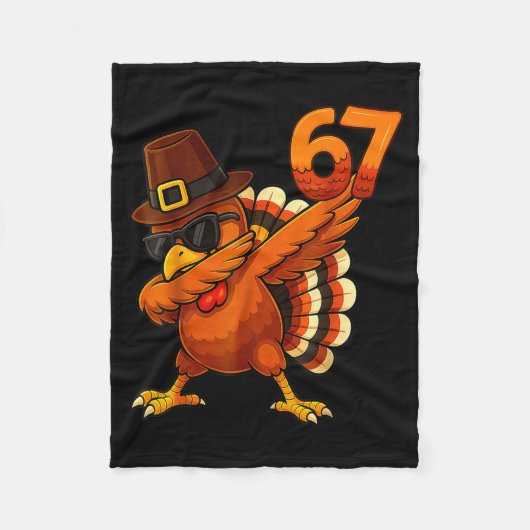 Six-seven-67-thanksgiving-meme-funny-thankful-turk Fleecedecke (Vorderseite)