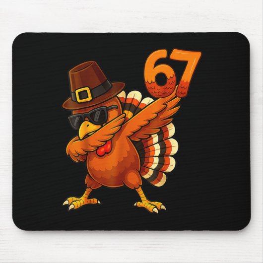 Six-seven-67-thanksgiving-meme-funny-thankful-turk Mousepad (Vorne)