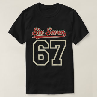 Six Seven 67 Vintage-Trikot-Design T-Shirt