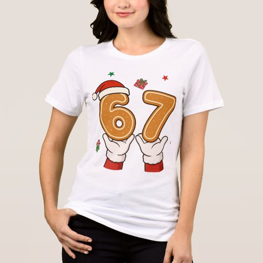 Six Seven - 67 Weihnachten Tri-Blend Shirt (Vorderseite)
