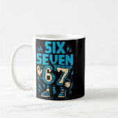 Six Seven 67 Xel Gamer Apparel Retro Block Style A Kaffeetasse (Links)