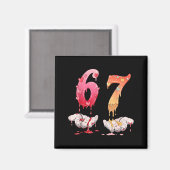 Six Seven 6 7 67 Funny Matching Valentines Day Cou Magnet (Vorderseite/Rückseite)