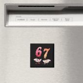 Six Seven 6 7 67 Funny Matching Valentines Day Cou Magnet (In Situ (Geschirrspüler))