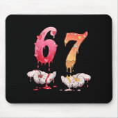 Six Seven 6 7 67 Funny Matching Valentines Day Cou Mousepad (Vorne)