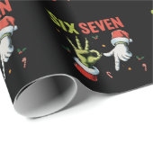 Six Seven 6 7 67 Meme Christmas Funny Xmas Santa Geschenkpapier (Rolleneckpunkt)