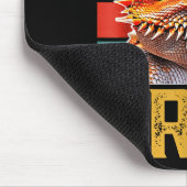 Six Seven 6 7 67 Meme Funny Bearded Dragon Design  Mousepad (Ecke)