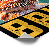 Six Seven 6 7 67 Meme Funny Bearded Dragon Design  Poster (Ecke)