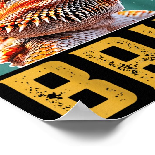 Six Seven 6 7 67 Meme Funny Bearded Dragon Design  Poster (Ecke)